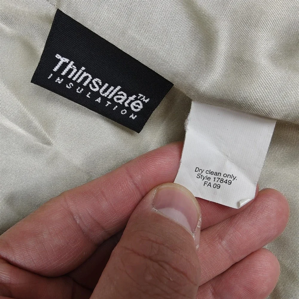 J Crew Coat Womens 8 Beige Wool Pea Thinsulate Lined Double Breasted Pockets - Picture 4 of 8